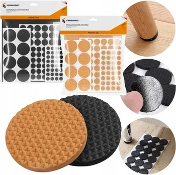 Podložka pod nábytek Filcové podložky pod nábytek VERGIONIC černé, 93 kusů