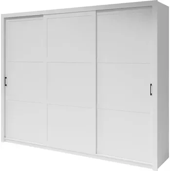 Předsíňová stěna Skříň Frama 255 bílá rukojeť černá