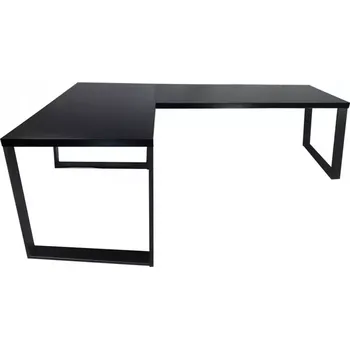 Kancelářská sestava Psací Stůl Roh. Loft Top Černá 240x160x3,6 Model 0