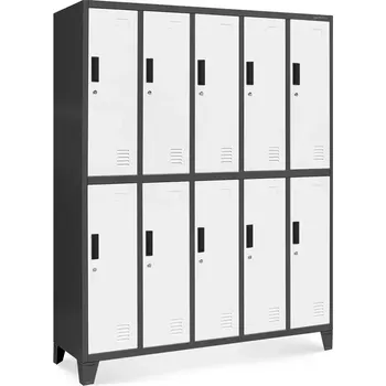 Kancelářská sestava Sada skříní BOZP Bartek kov bílá/antracit