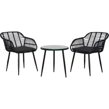 Zahradní sestava Zahradní set Juana Balcony 2+1 černý