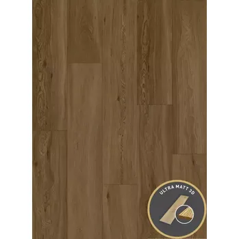 Vinylová podlaha SPC Dub Mocha 5/0,55mm Ultra Matt 3D