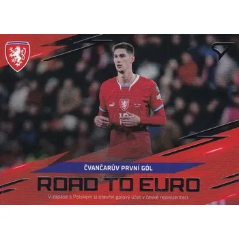 Sběratelský sportovní předmět insert karta TOMÁŠ ČVANČARA 2024 Hrdí Lvi Road to Euro číslo RE-03