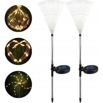 Venkovní osvětlení Solární lampa wbijana Tessa , stříbrná, 95 cm, 2 ks