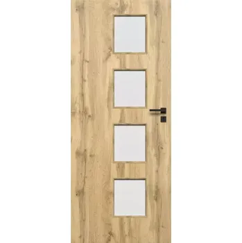 Interiérové dveře Interiérové dveře Kwadro 4*4 80L dub wotan 385