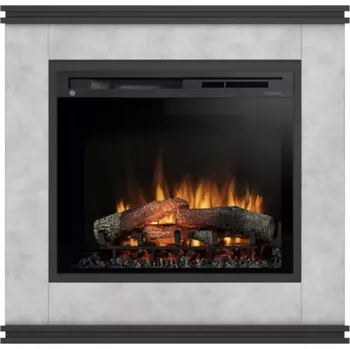 Elektrický krb Vena 28 beton/černá