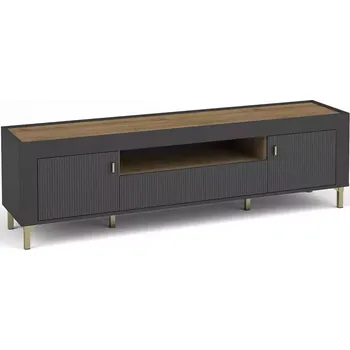 Obývací stěna TV Stolek Mossa M08 2D1S dub whisky/černá mat