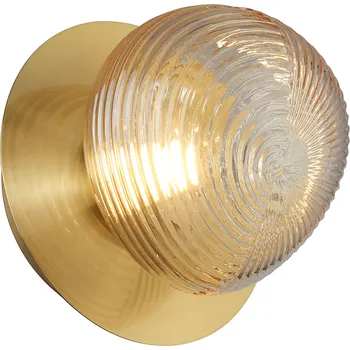 Nástěnné svítidlo Nástěnné svítidlo Bolla, 1x jantarové skleněné stínítko, g