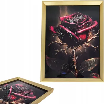 Obraz 3D OBRAZ V RÁMU KŘIŠŤÁLY GLAMOUR MODERNÍ DO OBÝVÁKU 30x40 CM