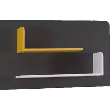 Obývací stěna Police Bruno 100 cm Lefkas/Bílý/Žlutý