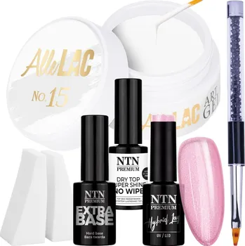 Lak na nehty Sada na nehty Babyboomer Pro 6v1 Gel Podkladový lak Top Štětec Houbičky