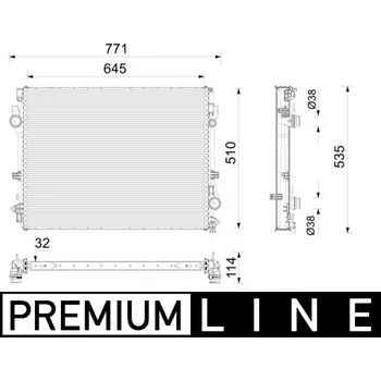 Motor automobilu Chladič, chlazení motoru MAHLE CR 2787 000P