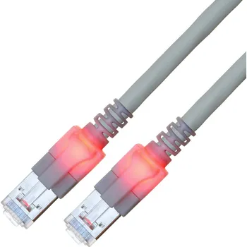 Datový kabel Easylan CS1OACDCD0025 RJ45 síťové kabely, propojovací kabely CAT 6 S/FTP 2.50 m šedá dvoužilový stíněný, bez halogenů, samozhášecí 1 ks