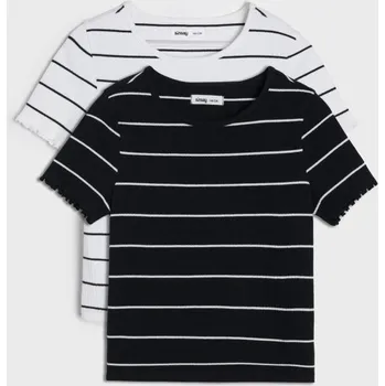 Oblečení a móda Sinsay - Bavlněná trička 2 pack - vícebarevná - 291GW-MLC - 291GW-MLC-146