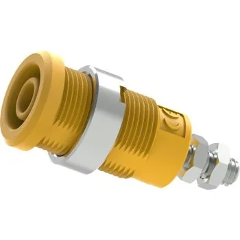 Elektrická zásuvka Banánková zásuvka, 25A, 600 → 1000V, Žlutá, Samice