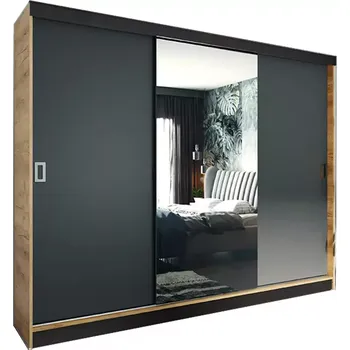 Kancelářská sestava Skříň Retro 200 1l Craft / Přední Grafit