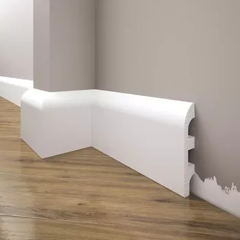 soklová lišta Podlahová lišta Elegance LPC-99-T101 bílá satén