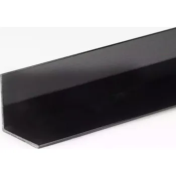 Stavební profil Profil uholníkový PVC cerny lesk 10x10x1000