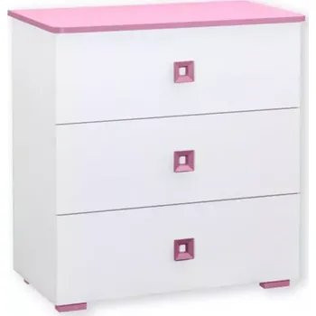 Kancelářská sestava Komoda BB05 bílá+růžová