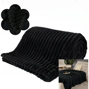 Prostěradlo Deka z mikrovlákna Cotton world 200 cm x 220 cm černá