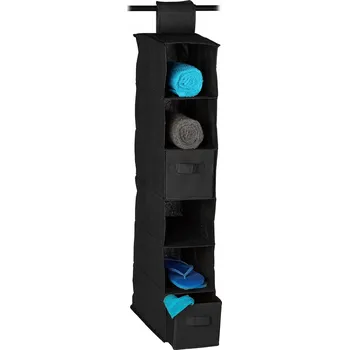 Knihovna Relaxdays 14,5 x 82 x 30 cm antracit, bílá, černá, odstíny béžové, odstíny hnědé, vícebarevná