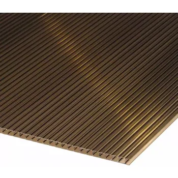 Průsvitná krytina Polykarbonátová deska 2000 x 1050 x 6 mm hnědá