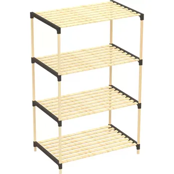 Kancelářská sestava Regál FIX-2006-4 přírodní/černá