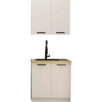 Kuchyňská linka Kuchyňská linka Luna bílá/bílá 80cm bez pracovní desky