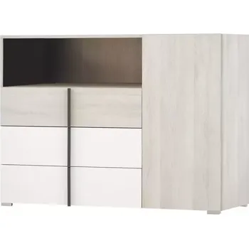 Kancelářská sestava Komoda Remo RM9 dub wilton/bílá/antracit