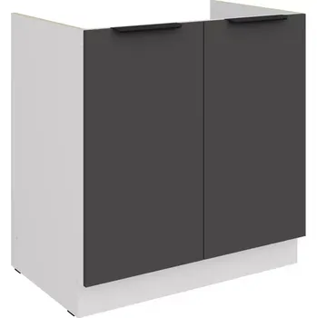 Kuchyňská skříňka Aria GR/WH Anti Fingerprint 80zl 2f Bb