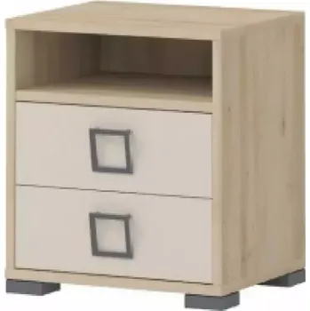 Ložnicová sestava Noční Stolek Kiki NS2-BK/KI-01 beech/sand