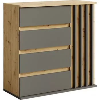 Ložnicová sestava Komoda Doris 1d4s dub artisan/šedá