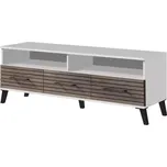 TV stolek Carlo 7 bílá/dub flagstaff