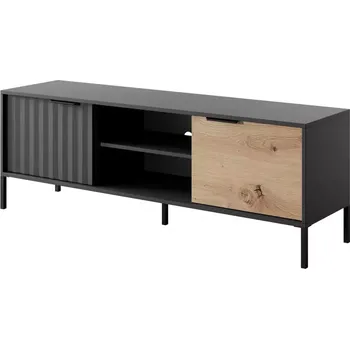 Televizní stolek TV skříňka RAVE 153 černá/dub artisan