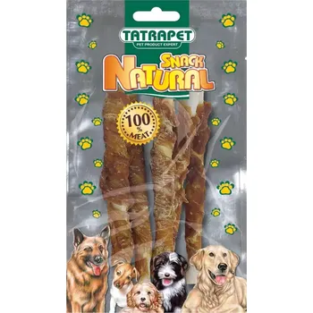 Bůvolí tyčinka&nbsp;obalená&nbsp;kuřecím masem pro psy 5 ks/ 65g