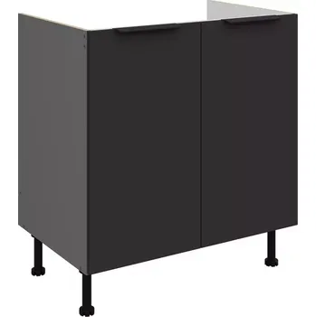 Kuchyňská skříňka Aria BL/ANT Anti Fingerprint 80zl 2f Bb