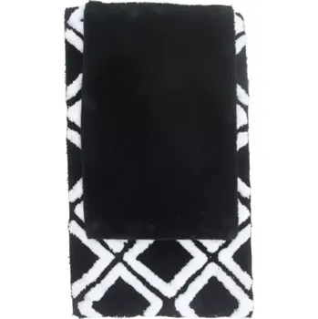 Koberec Sada koberečků Černá 80x50cm a 60x40cm