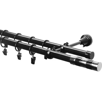 Garnýž II fi 19 černá 160cm duo černá-chrom