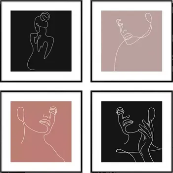 Obraz Set 4x obraz 70x70 cm 4x30x30 cm 70x70 cm