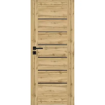 Interiérové dveře Campe 6*6 70P dub wotan 385 černá lacobel