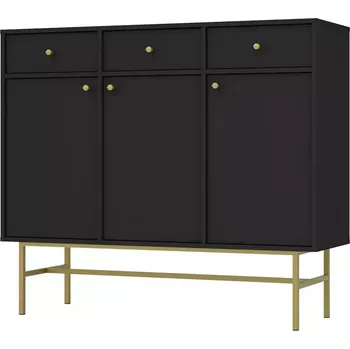 Kancelářská sestava Komoda Tokyo 3 3F 3S černý grafit 827