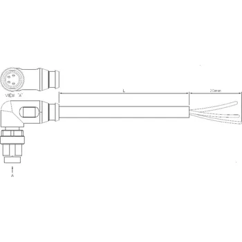 TE Connectivity upravený zástrčkový konektor pro senzory - aktory, 2273082-1, piny: 4, 1.50 m, 1 ks