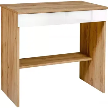 Kancelářská sestava Psací Stůl Mini 2S dub craft zlatý/bílá