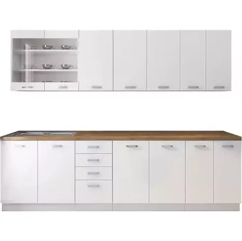 Kuchyňská linka Kuchyňská linka Eko White Mat 260 cm, bez pracovní desky