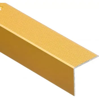 Stavební profil Schodový profil drážkovaný 30R 1,0 C23 zlatý