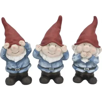 Zahradní dekorace 3 Trpaslíci (neslyší, nemluví, nevidí)