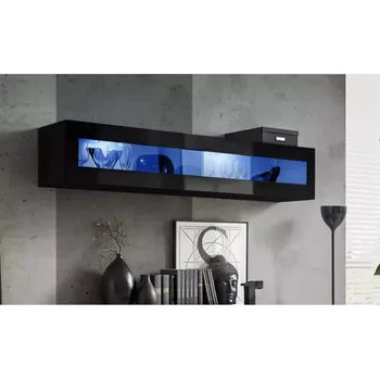 Kancelářská sestava Skříňka Závesná Fly 51+Sklo Černá ZZ FY 51