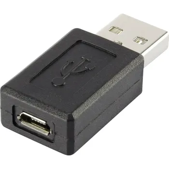 adaptér USB 2.0 Renkforce [1x USB 2.0 zástrčka A - 1x micro USB 2.0 zásuvka B], černá