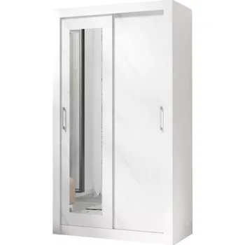 Předsíňová stěna Skříň In box 2 120 bílá lux/mramor bianco