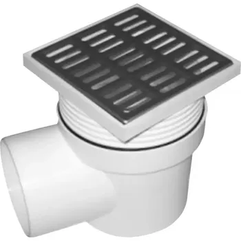 podlahová vpusť Odtoková Mřížka Boční FI 110 bílá sítko nerez. KRA110